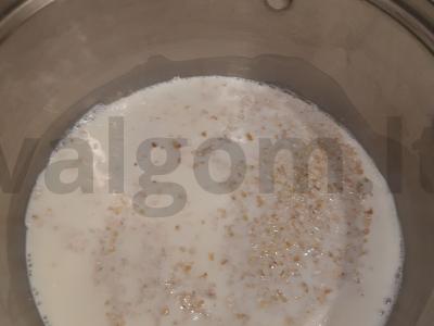 Avižų sėlenų košė su mangais Žingsnis 3