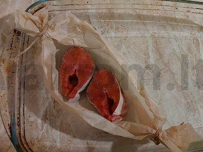 Lašiša grietinėlės padaže Žingsnis 3