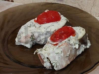 Lašiša grietinėlės padaže pagrindine nuotrauka