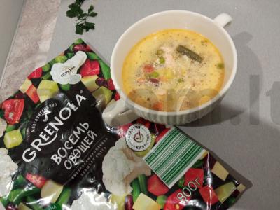 Aštuonių daržovių sriuba su upėtakiu Žingsnis 7