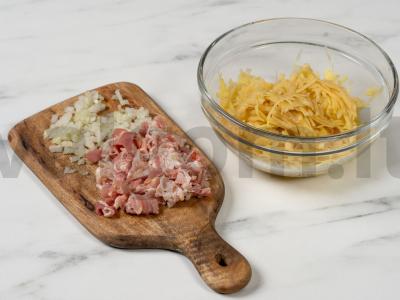 Bulvių pyragas su bekonu Žingsnis 2