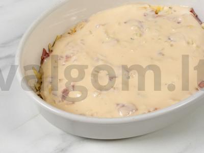 Bulvių pyragas su bekonu Žingsnis 4