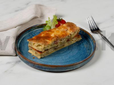 Bulvių pyragas su bekonu pagrindine nuotrauka