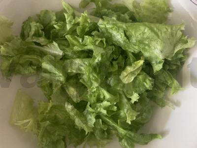 Daržovių ir vištienos filė salotas Žingsnis 3