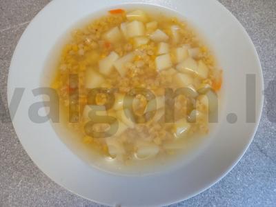 Raudonos lęšio sriuba ant ančių sultinio Žingsnis 4