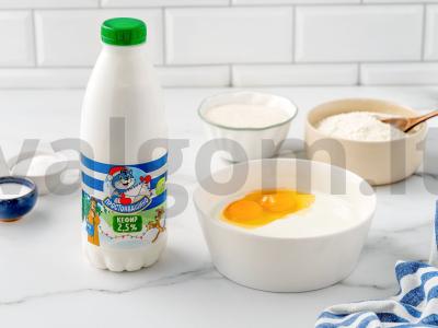 Namų blynai su kefyru ir raudonąja ikra Žingsnis 1