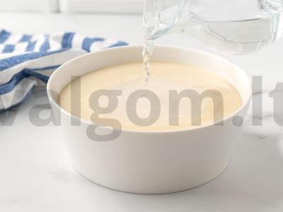 Namų blynai su kefyru ir raudonąja ikra Žingsnis 2