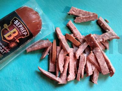 Greitas salotas su dešra ir pupelėmis Žingsnis 1