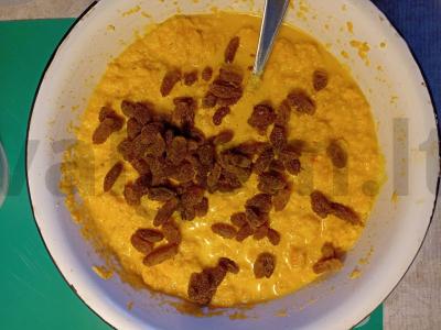 Moliūgų apkepas su razinomis Žingsnis 5