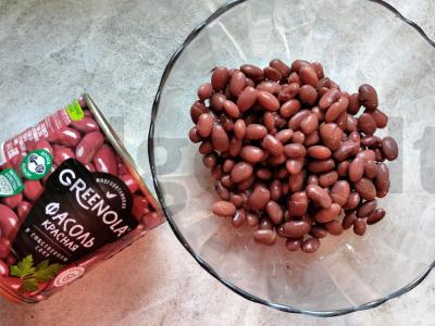 Greitas salotas su dešra ir pupelėmis Žingsnis 3