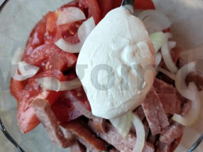 Greitas salotas su dešra ir pupelėmis Žingsnis 5