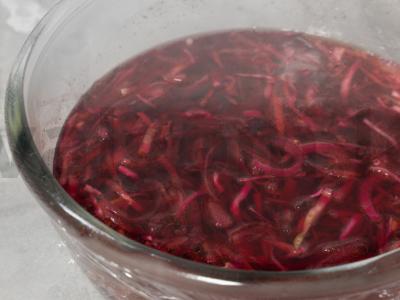 Raudonas salotas iš kopūstų ir burokėlių Žingsnis 7