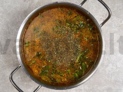 Lengvas sriuba su špinatais ir parmezanu Žingsnis 6