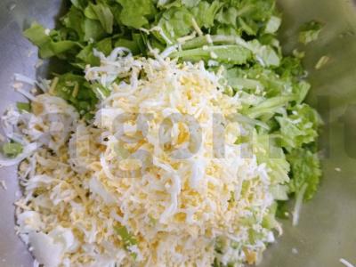 Vasaros salotos su agurkais ir majonezu Žingsnis 6