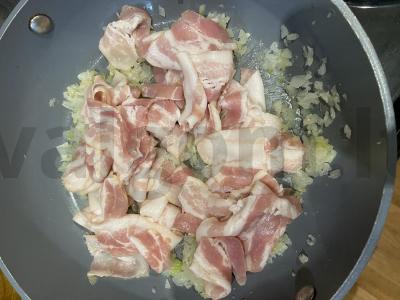 Grikių makaronai su bekonu grietinės padaže Žingsnis 5