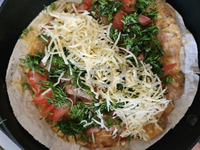 Sotūs pusryčiai ant lavašo per 10 minučių Žingsnis 5