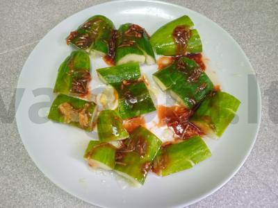 Susmulkinti agurkai per 20 minučių Žingsnis 4