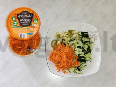 Salotas „Piknikas“ su morkomis pagal korėjietišką receptą Žingsnis 4