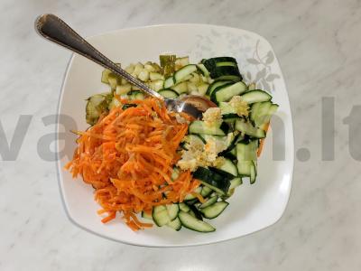 Salotas „Piknikas“ su morkomis pagal korėjietišką receptą Žingsnis 5