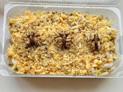 Salotas „Vėžys“ su graikiniais riešutais Žingsnis 4