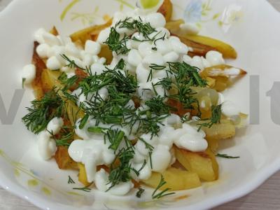 Bulvės su varškės sūriu ir krapais Žingsnis 4