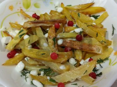 Bulvės su varškės sūriu ir krapais pagrindine nuotrauka