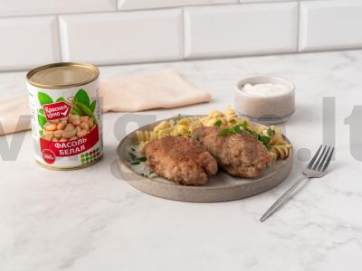 Kotletai su baltųjų pupelių įdaru pagrindine nuotrauka