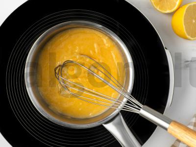 Moliūgų blyneliai su citrinos kremu ir varške Žingsnis 3