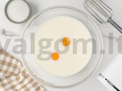 Moliūgų blyneliai su citrinos kremu ir varške Žingsnis 4