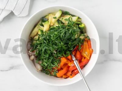 Daržovių salotos ant grotelių Žingsnis 6