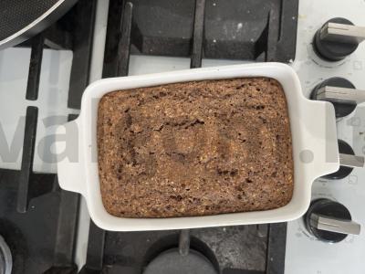 Bananų šokoladinis keksiukas orkaitėje Žingsnis 14