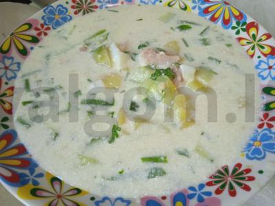 Okroška su vištiena ant beržo sulčių pagrindine nuotrauka