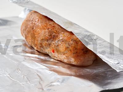 Namų vištienos ritinys su sūriu ir saldžiaisiais pipirais Žingsnis 11