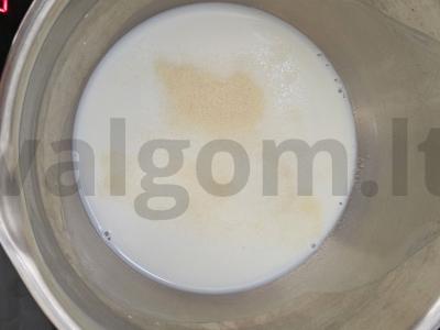 Be kepimo aviečių sūrio pyragas Žingsnis 3