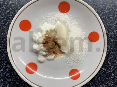 Obuoliai, kepti su varške ir mandarinais Žingsnis 2