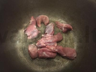 Laghmanas su kalakutiena ir daržovėmis vakarienei Žingsnis 2