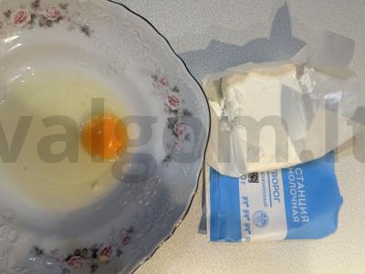 Namų kokosų varškės sausainiai Žingsnis 1