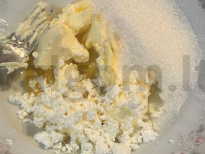 Namų kokosų varškės sausainiai Žingsnis 3