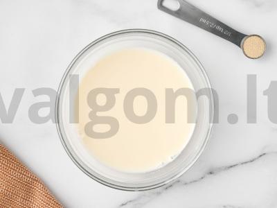 Šokoladiniai cinamoniniai bandeliai Žingsnis 1