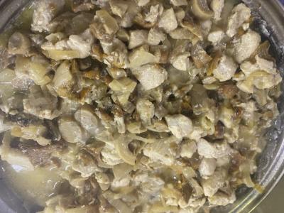 Grybų ir vištienos krūtinėlės žiulienas Žingsnis 10