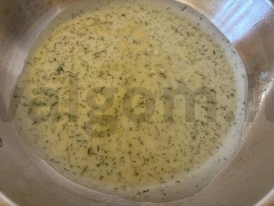 Žalios blynai su krapais Žingsnis 9