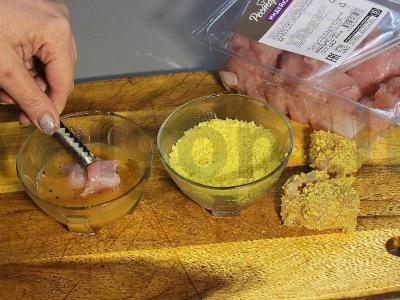 Kalakutiena tempuroje su ryžiais ir sūrio padažu Žingsnis 3