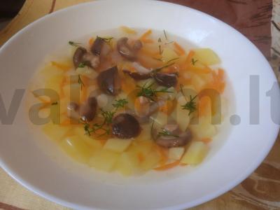 Sriuba „Gruzdyanka“ su sūdytais grybais pagrindine nuotrauka