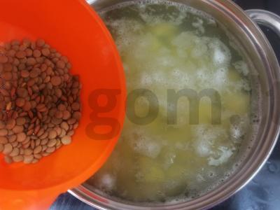 Žalios lęšės tyrės sriuba Žingsnis 2