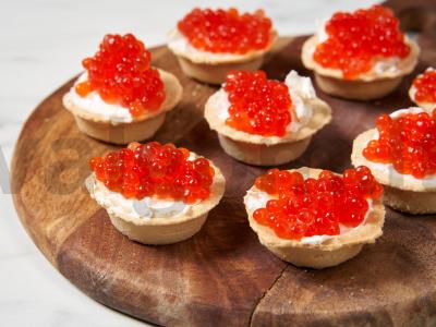Tartaletės su ikrais ir varškės sūriu Žingsnis 3