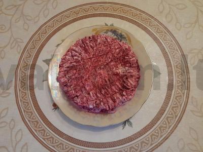 Silkė po kailiu su obuoliu Žingsnis 6