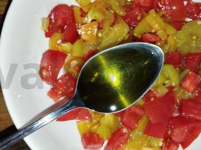 Keptų paprikų salotos su pomidorais Žingsnis 4