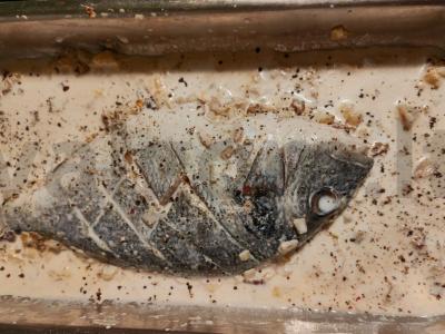 Dorada, kepta grietinėlėje Žingsnis 3