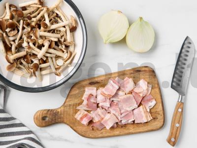 Kepta bulvė su voveraitėmis Žingsnis 1