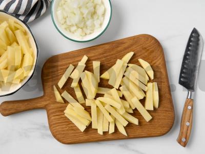 Kepta bulvė su voveraitėmis Žingsnis 4